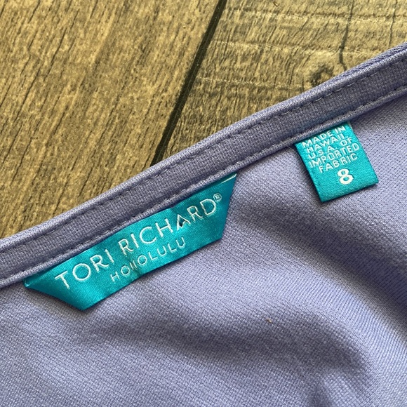 Tori Richard Honolulu Colorblock Sleeveless Double V Shift Dress - Picture 9 of 14